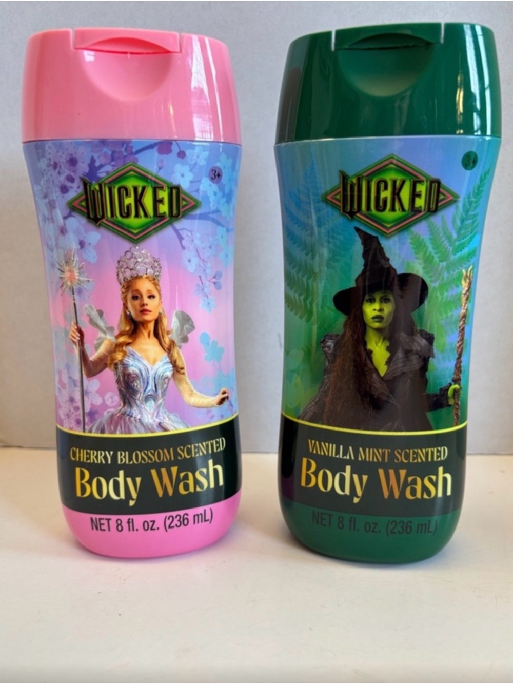 Wicked Cherry Blossom & Vanilla Mint Scented Body Wash - Pink & Green
